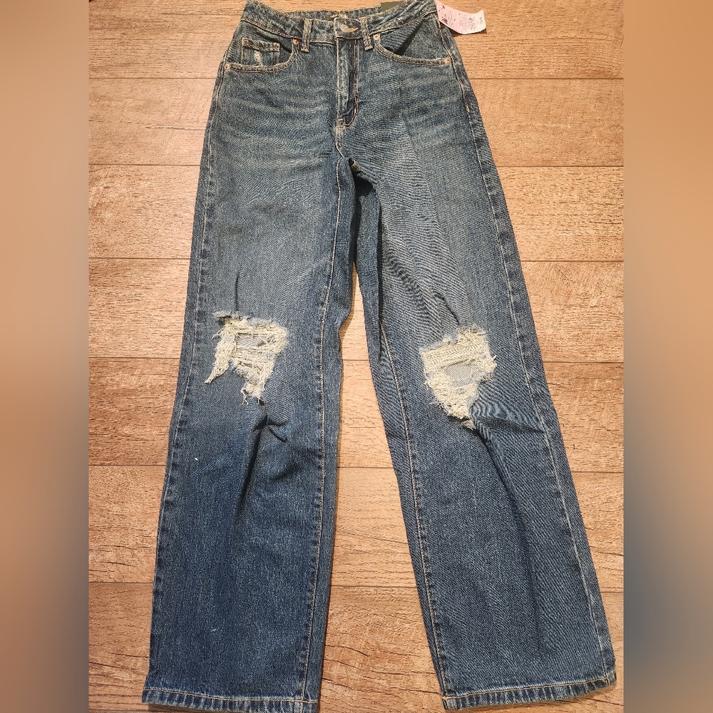 Wild Fable High Rise Blue Distressed Jeans